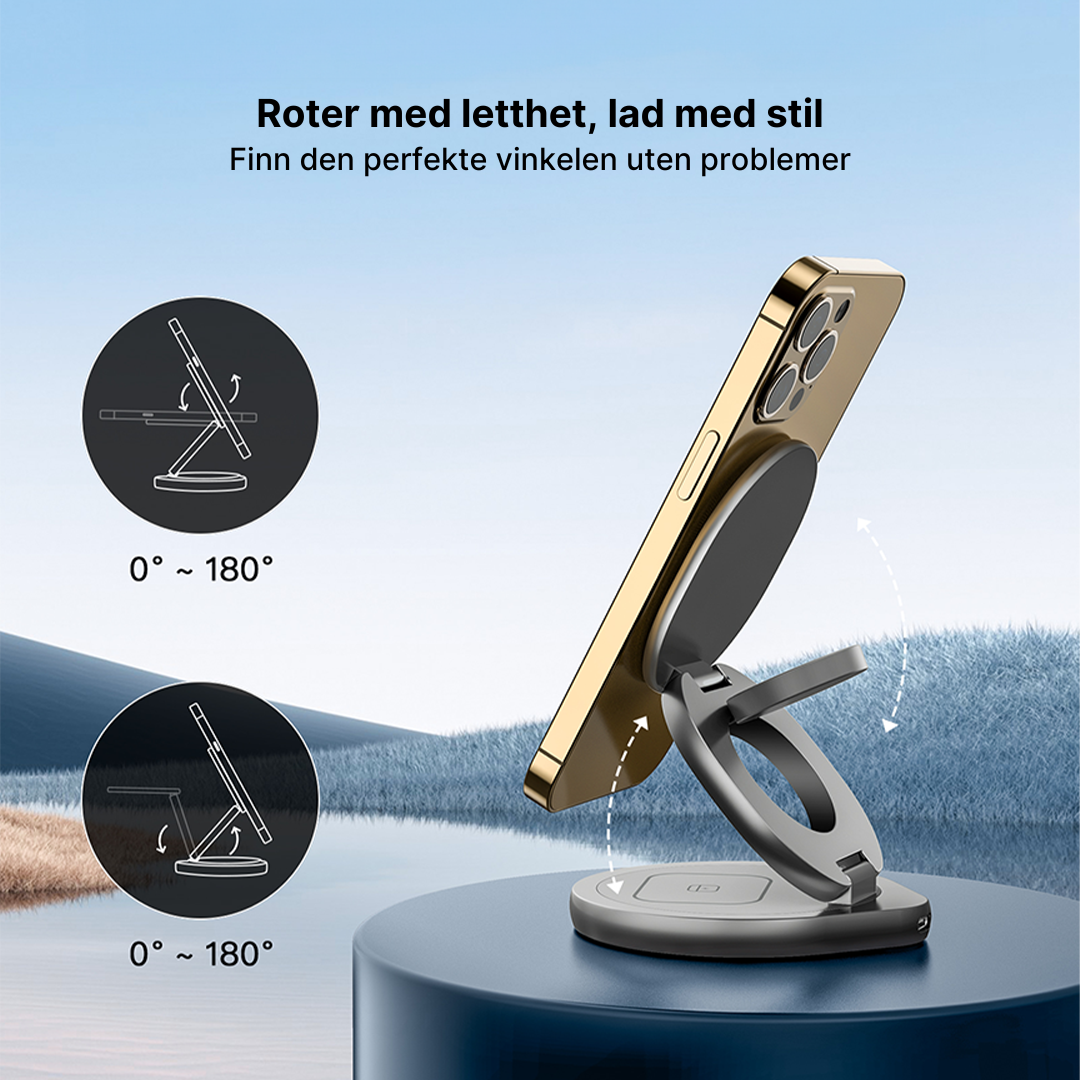 FlexCharge 3-i-1 magnetisk trådløs lader