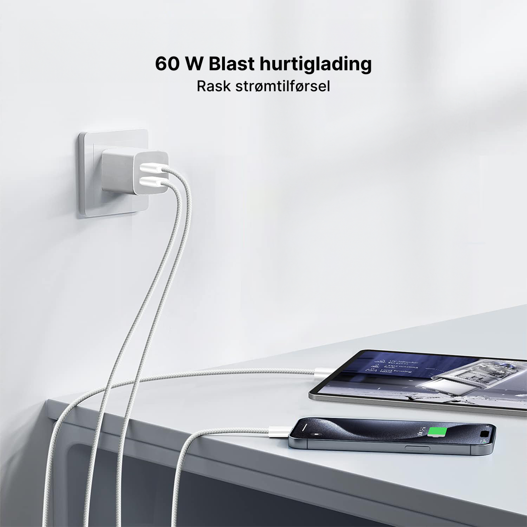60 W Type-C til Type-C-kabel