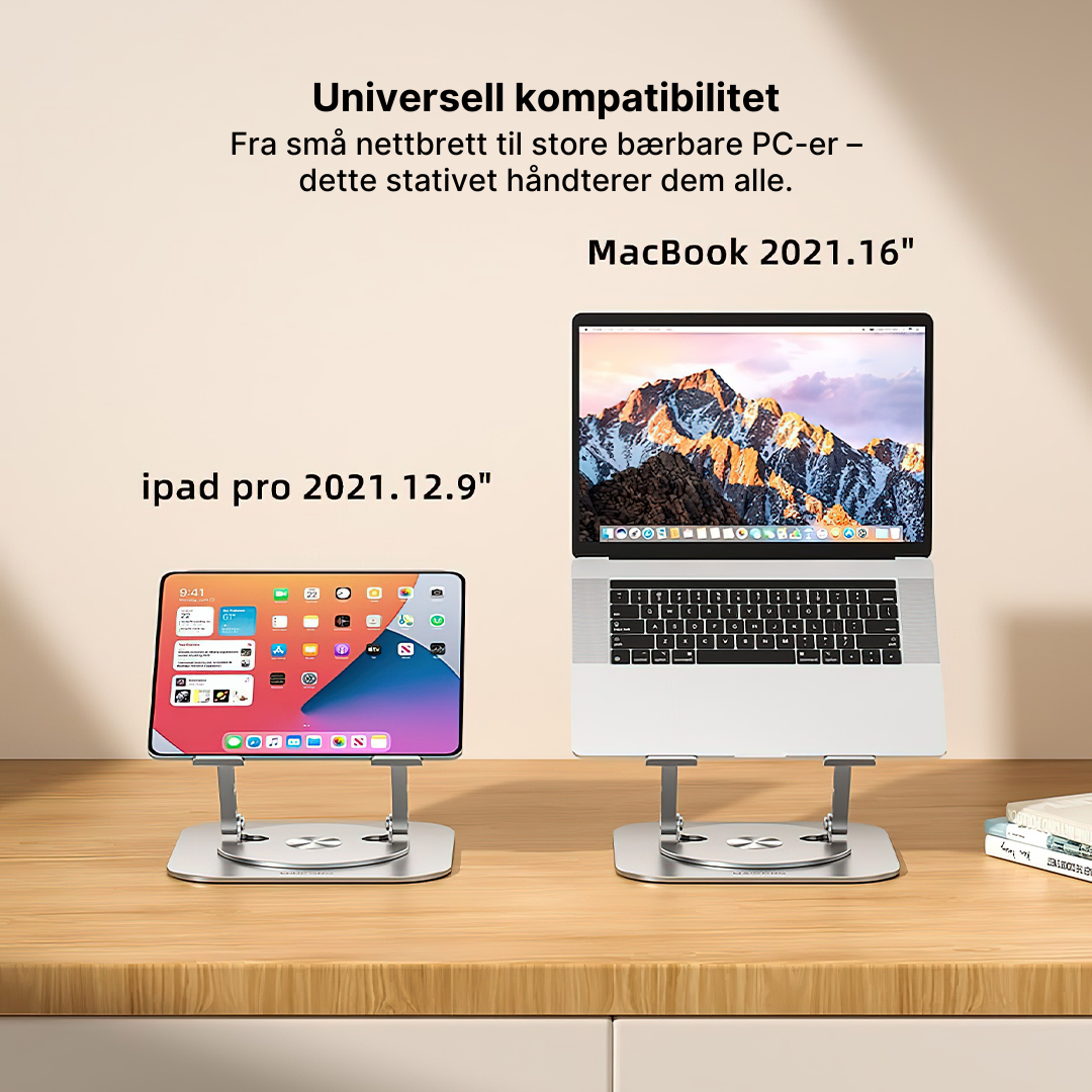 Svingbart stativ for bærbar PC 360