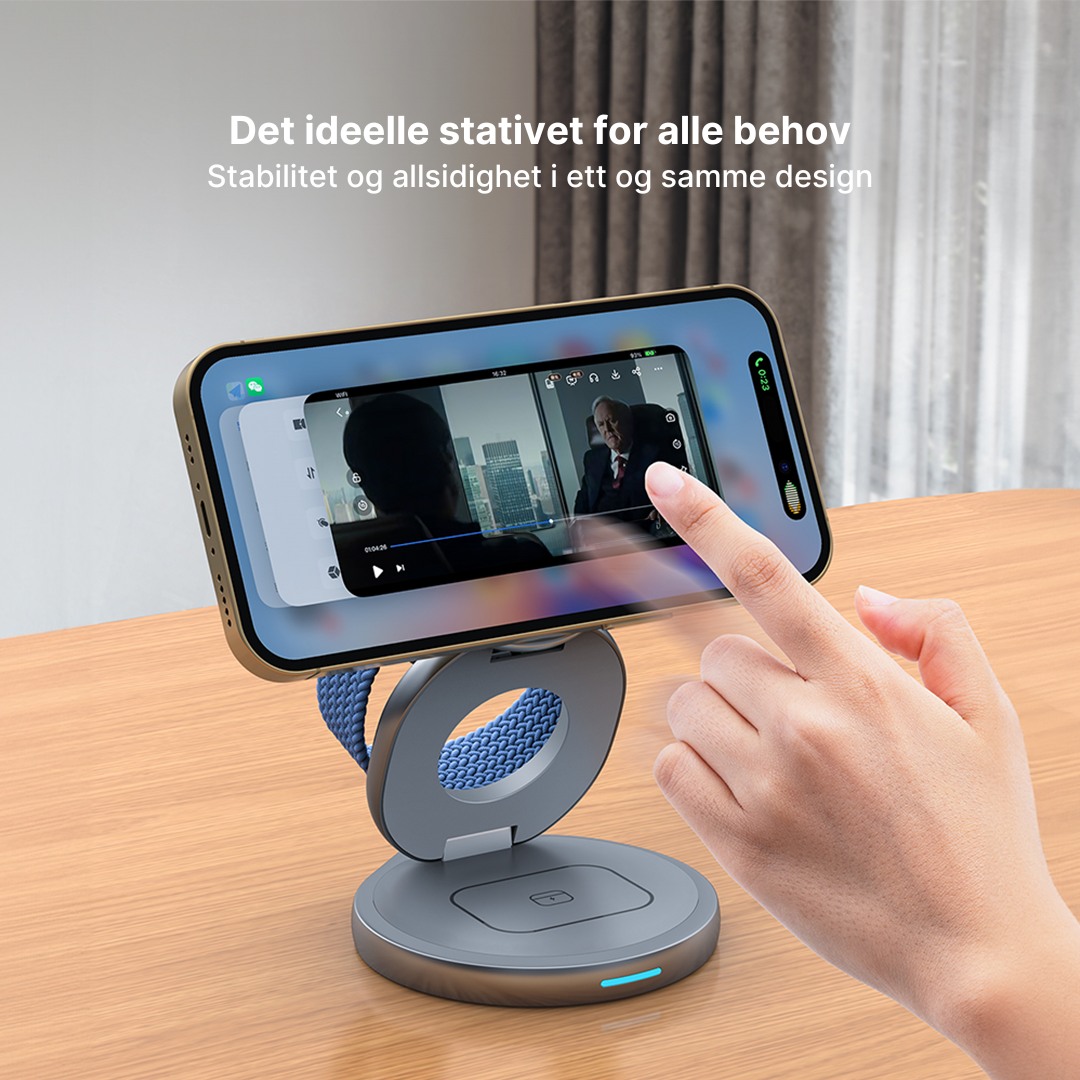FlexCharge 3-i-1 magnetisk trådløs lader