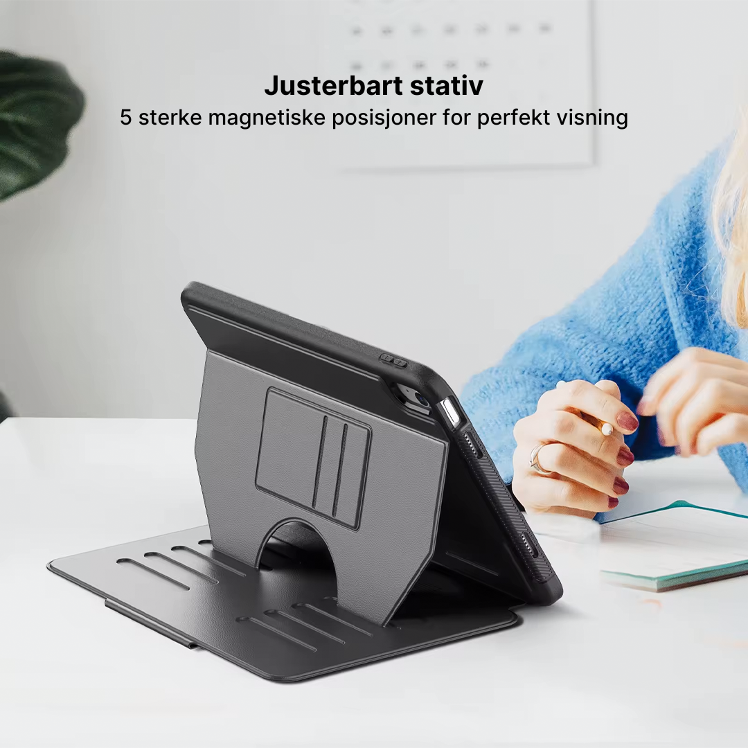 AirFlow Pro iPad-etui med justerbart kickstand og blyantholder