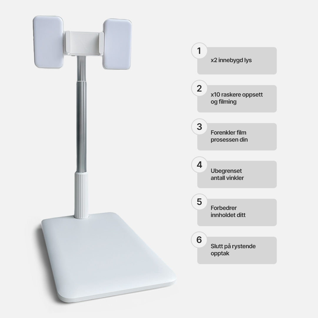 Creator Studio-stativ for telefon og nettbrett