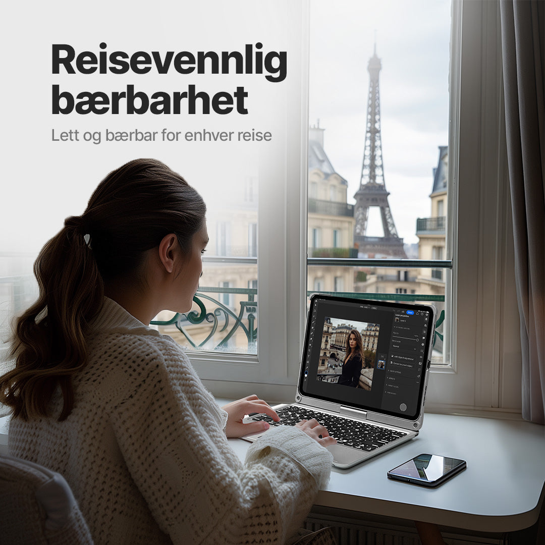 Rotate Pro trådløst tastaturetui for iPad