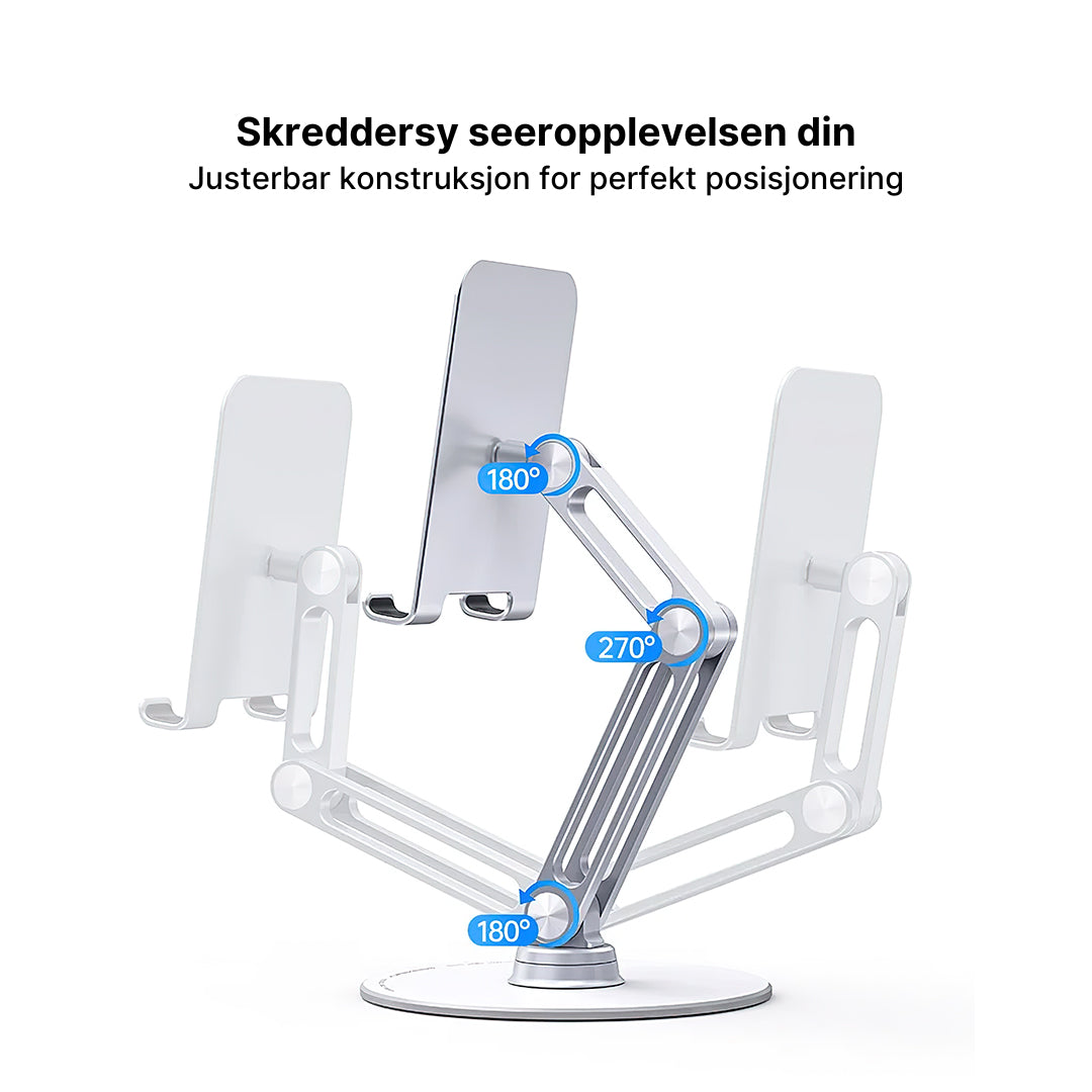 Smarttelefonstativ 360 i aluminium