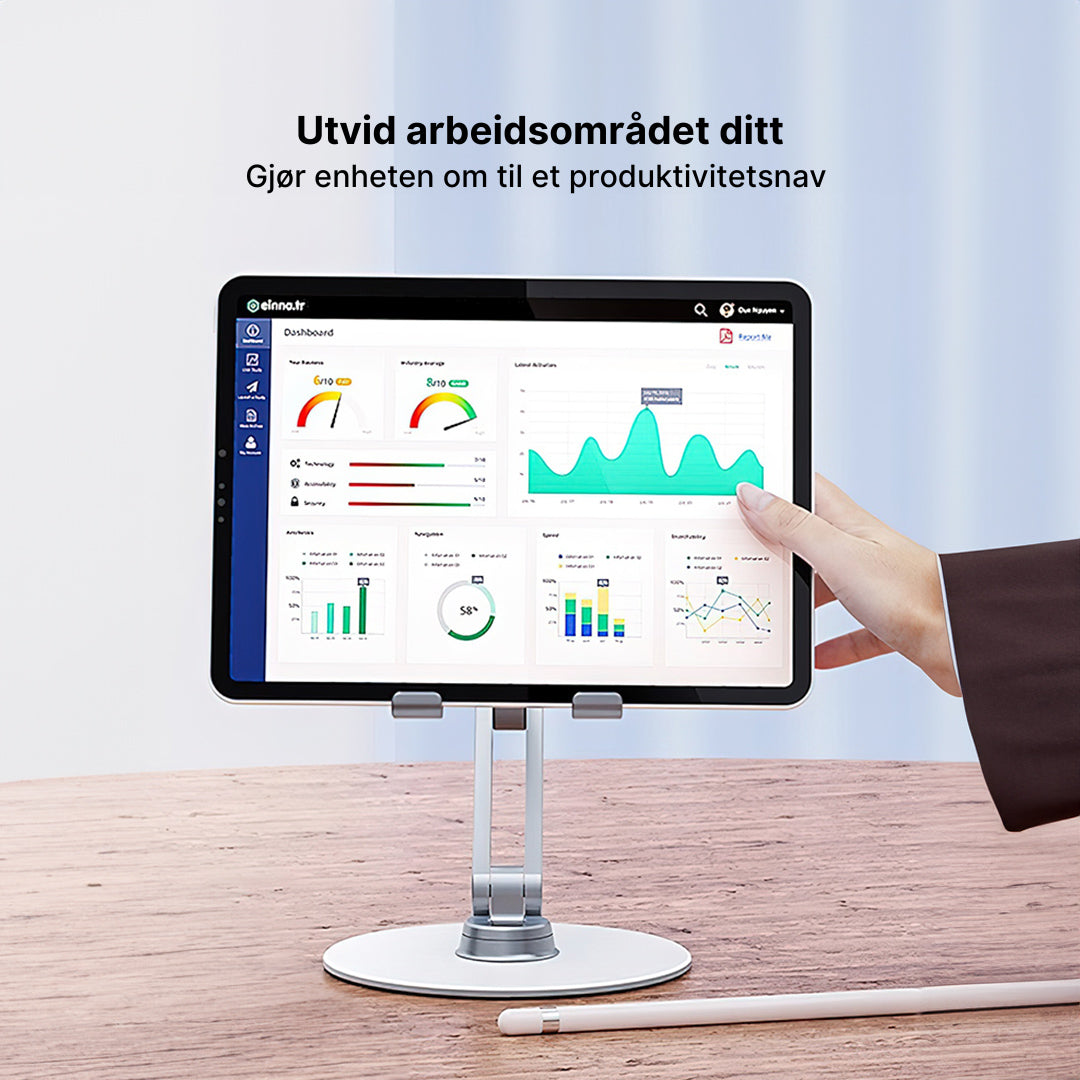 Smarttelefonstativ 360 i aluminium