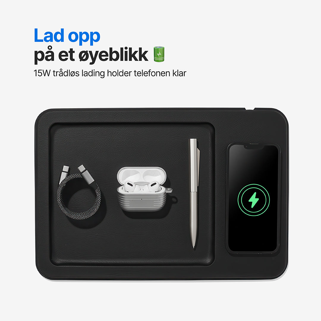 AuraHub Trådløs iPhone-lader og Organizer