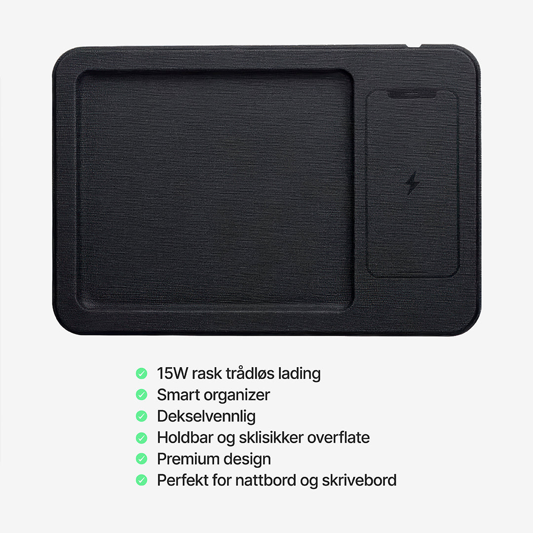 AuraHub Trådløs iPhone-lader og Organizer