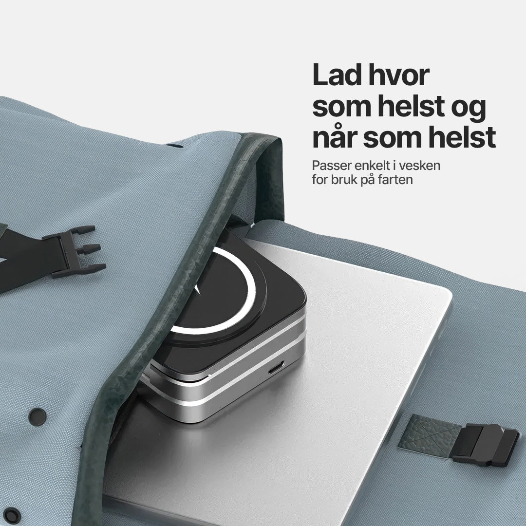 ChargeDeck 3-i-1 sammenleggbar trådløs stasjon - for Apple og Android