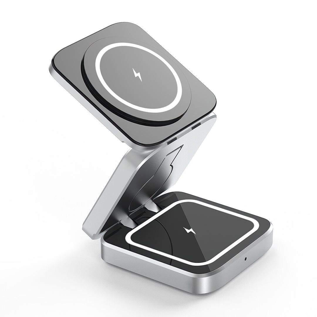 ChargeDeck 3-i-1 sammenleggbar trådløs stasjon - for Apple og Android