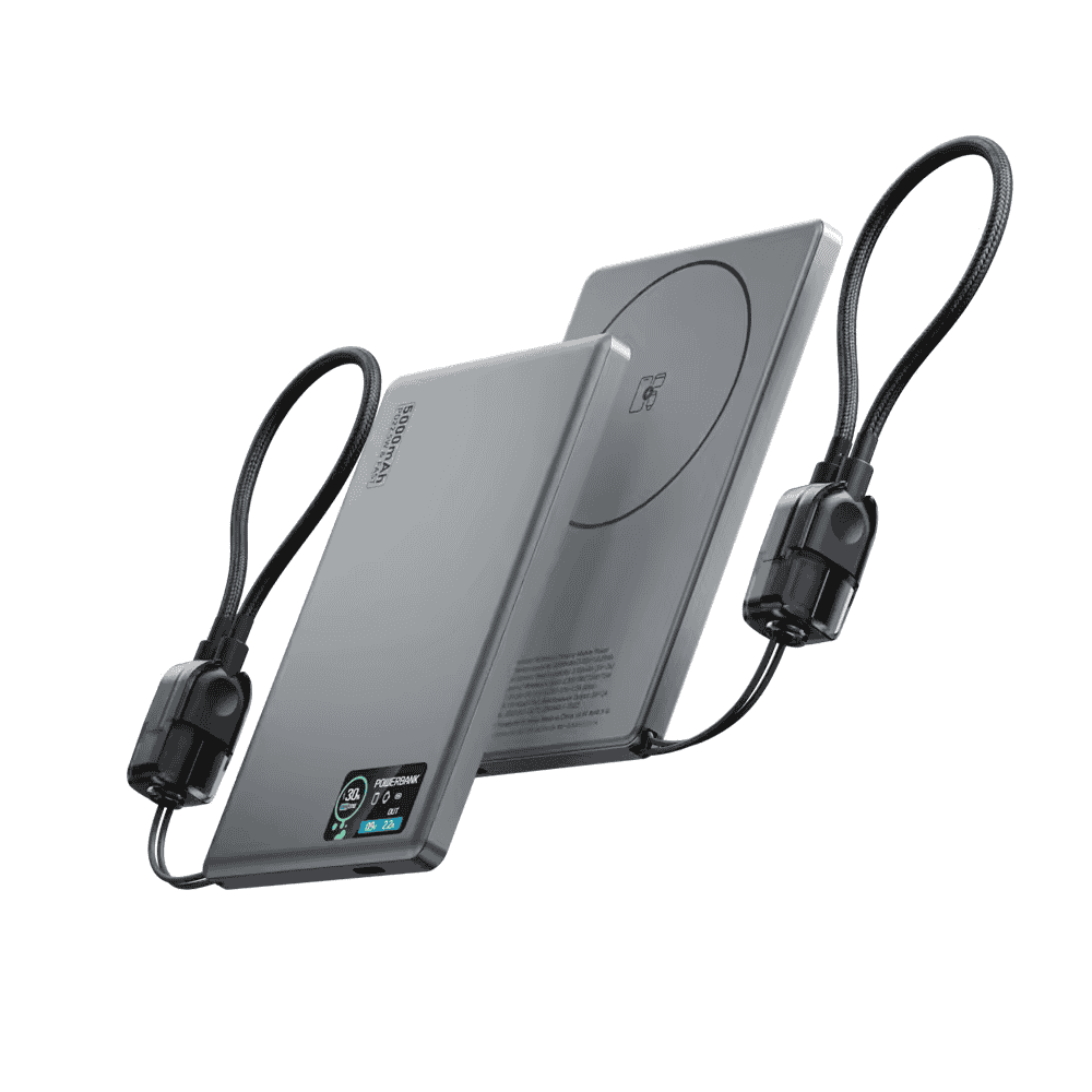 22,5 W ultraslank Q2-powerbank med display
