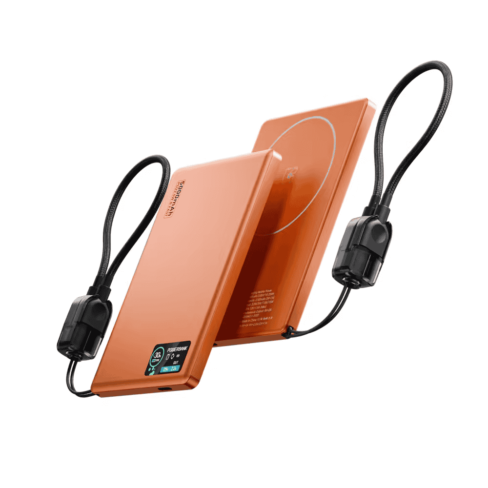 22,5 W ultraslank Q2-powerbank med display