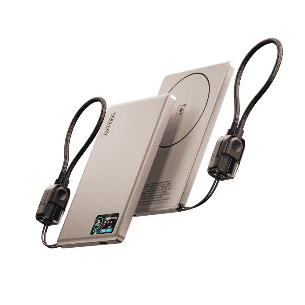 22,5 W ultraslank Q2-powerbank med display