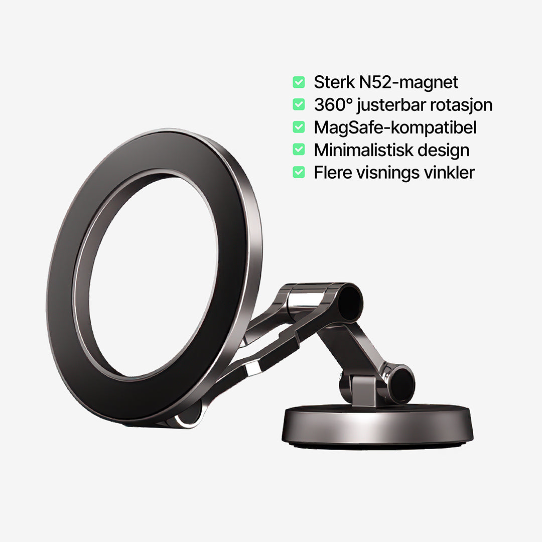 DashGrip magnetisk biltelefonholder med justerbart stativ