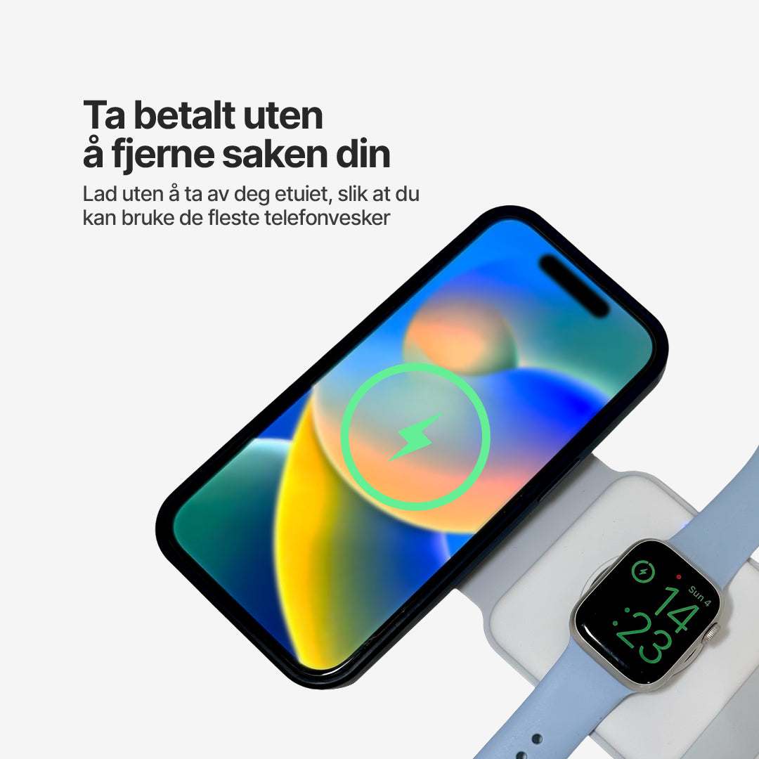 Sammenleggbar 3 i 1 ladestasjon