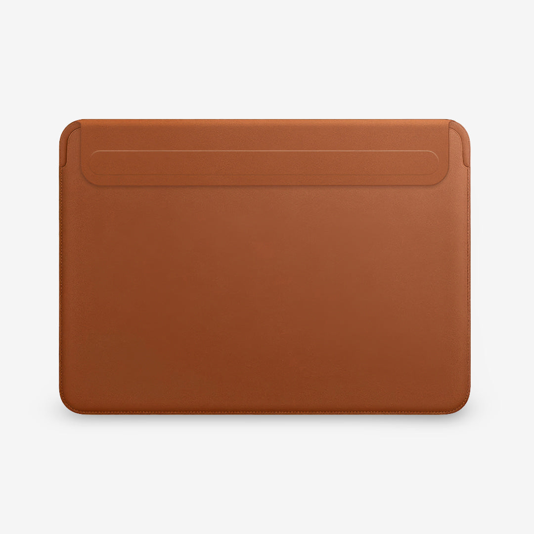 MacBook-veske i PU-lær med magnetisk klaff og musematte