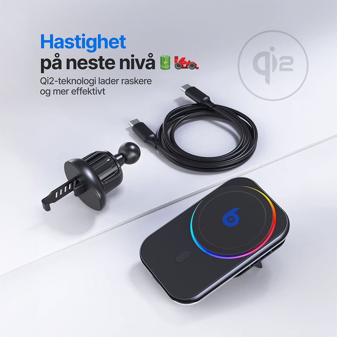 PolarCharge Qi2 trådløs MagSafe-telefonlader