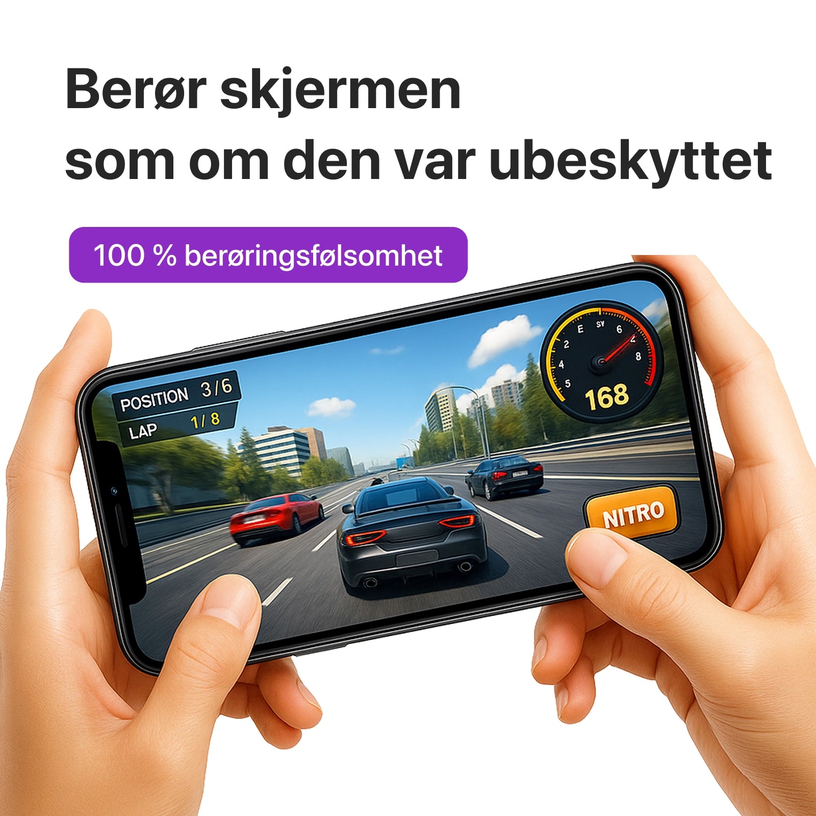 Privacy glass-skjermbeskytter til iPhone
