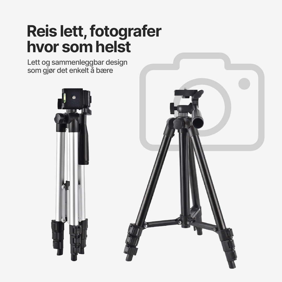 QuickSnap-stativ for kamera og smarttelefon