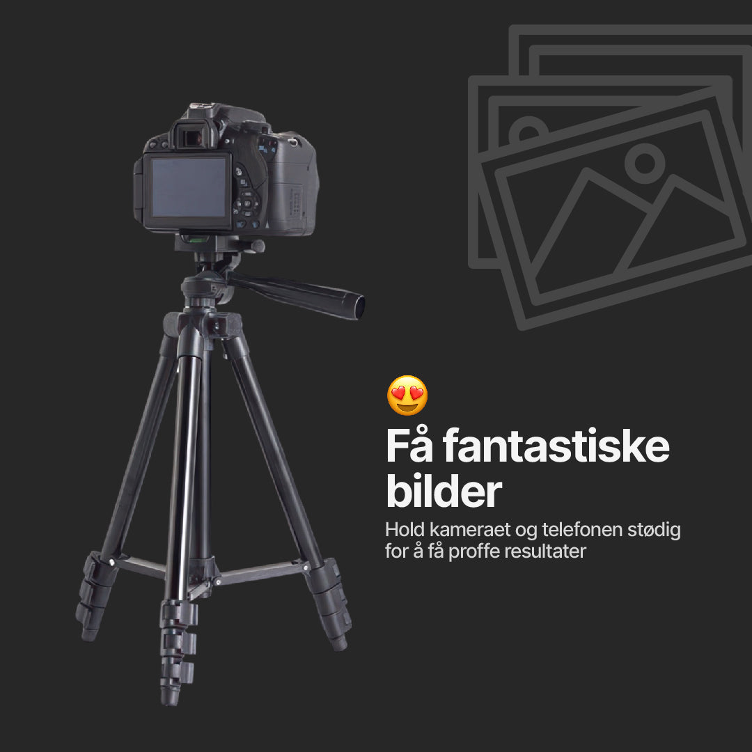QuickSnap-stativ for kamera og smarttelefon