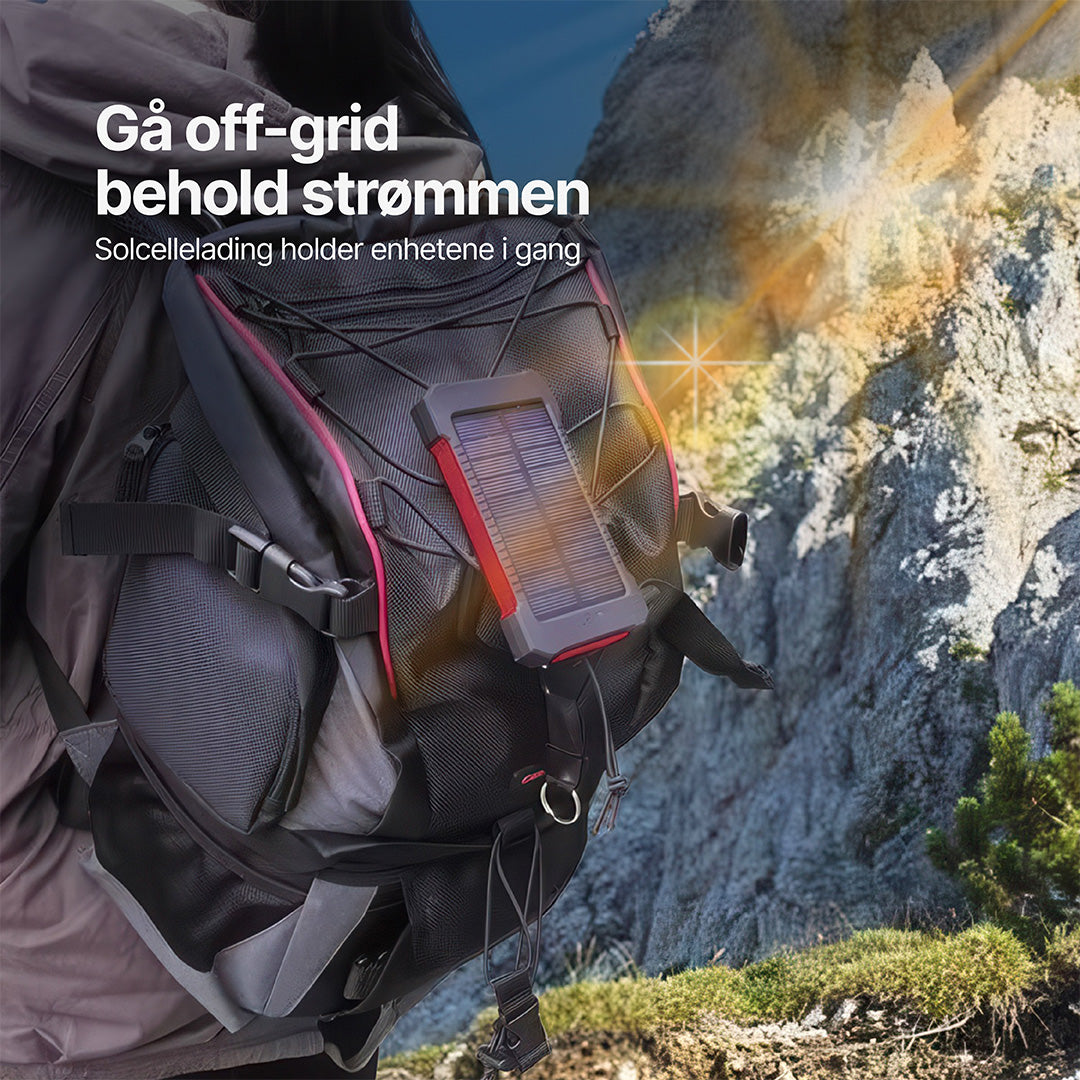 SolaBank trådløs ladende powerbank 10 000 mAh