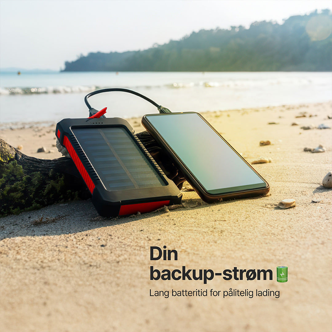 SolaBank trådløs ladende powerbank 10 000 mAh