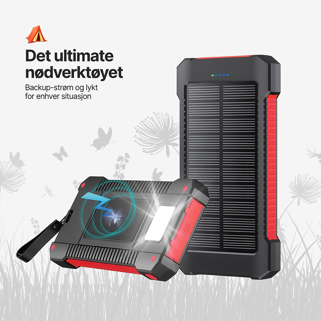 SolaBank trådløs ladende powerbank 10 000 mAh