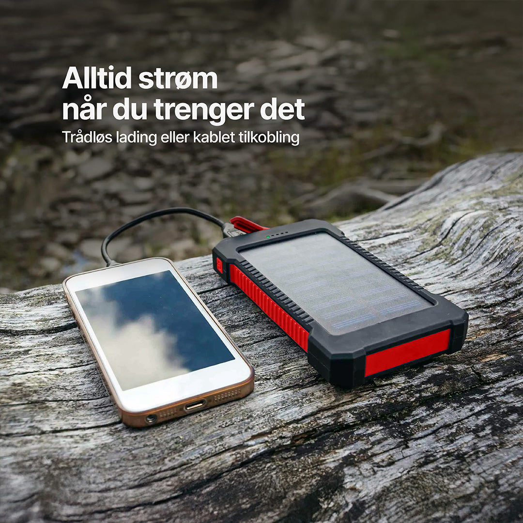 SolaBank trådløs ladende powerbank 10 000 mAh