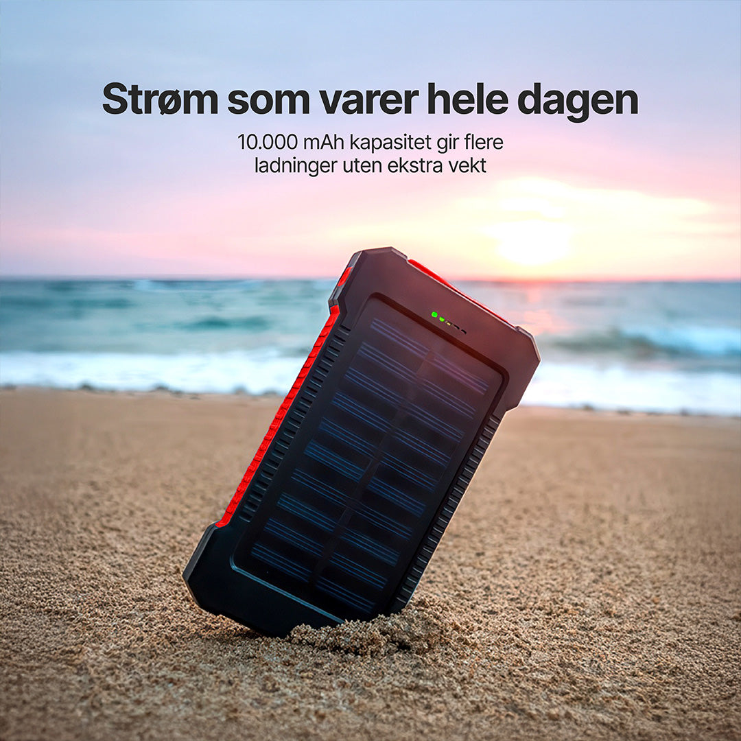 SolaBank trådløs ladende powerbank 10 000 mAh