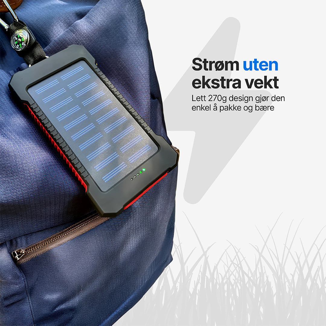 SolaBank trådløs ladende powerbank 10 000 mAh