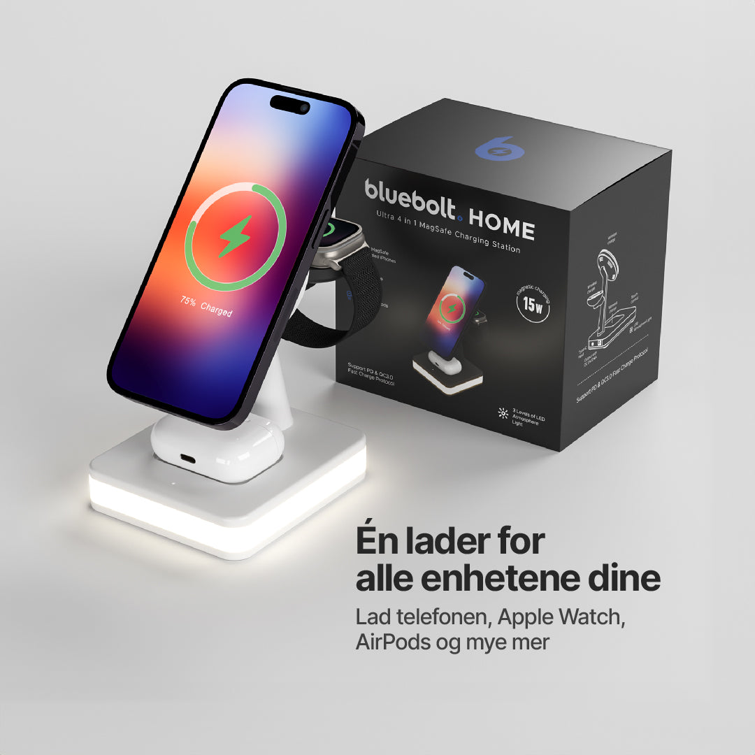 Ultra 4 i 1 MagSafe ladestasjon