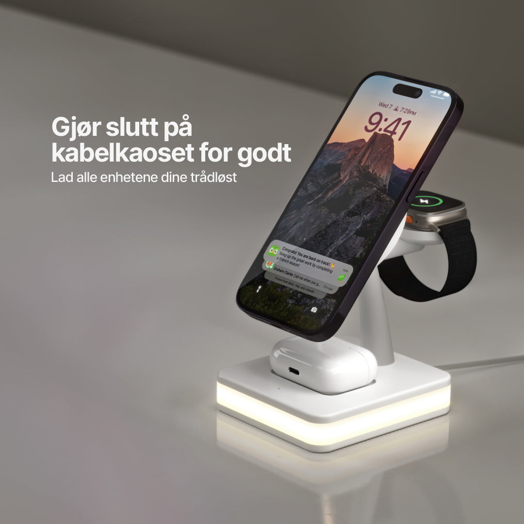 Ultra 4 i 1 MagSafe ladestasjon