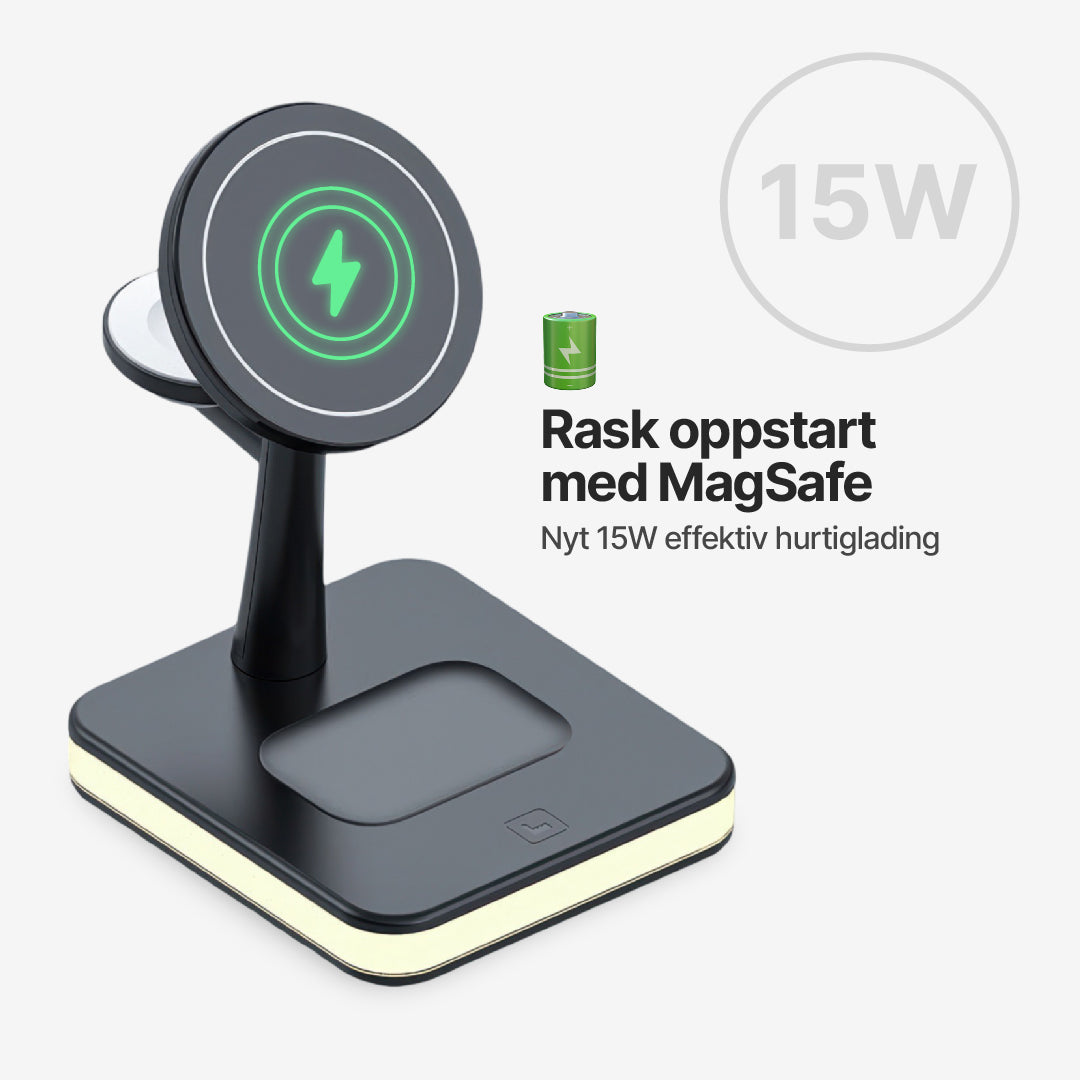 Ultra 4 i 1 MagSafe ladestasjon