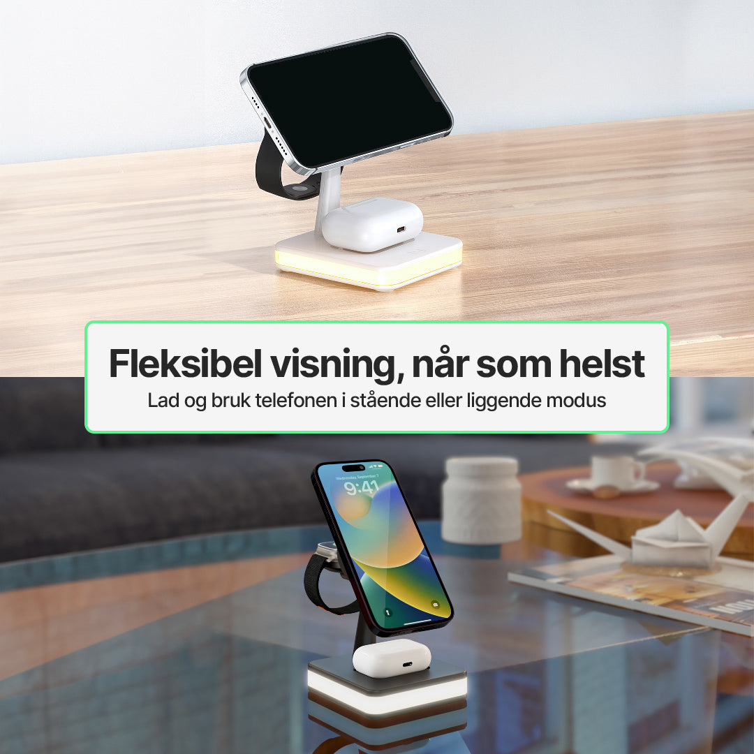Ultra 4 i 1 MagSafe ladestasjon