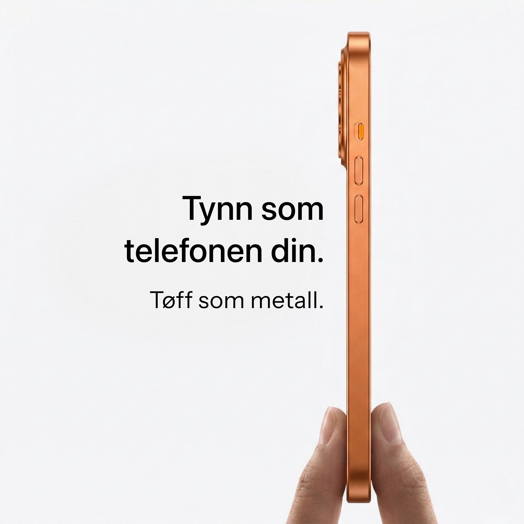 iPhone-deksel i metall med kamerabeskyttelse